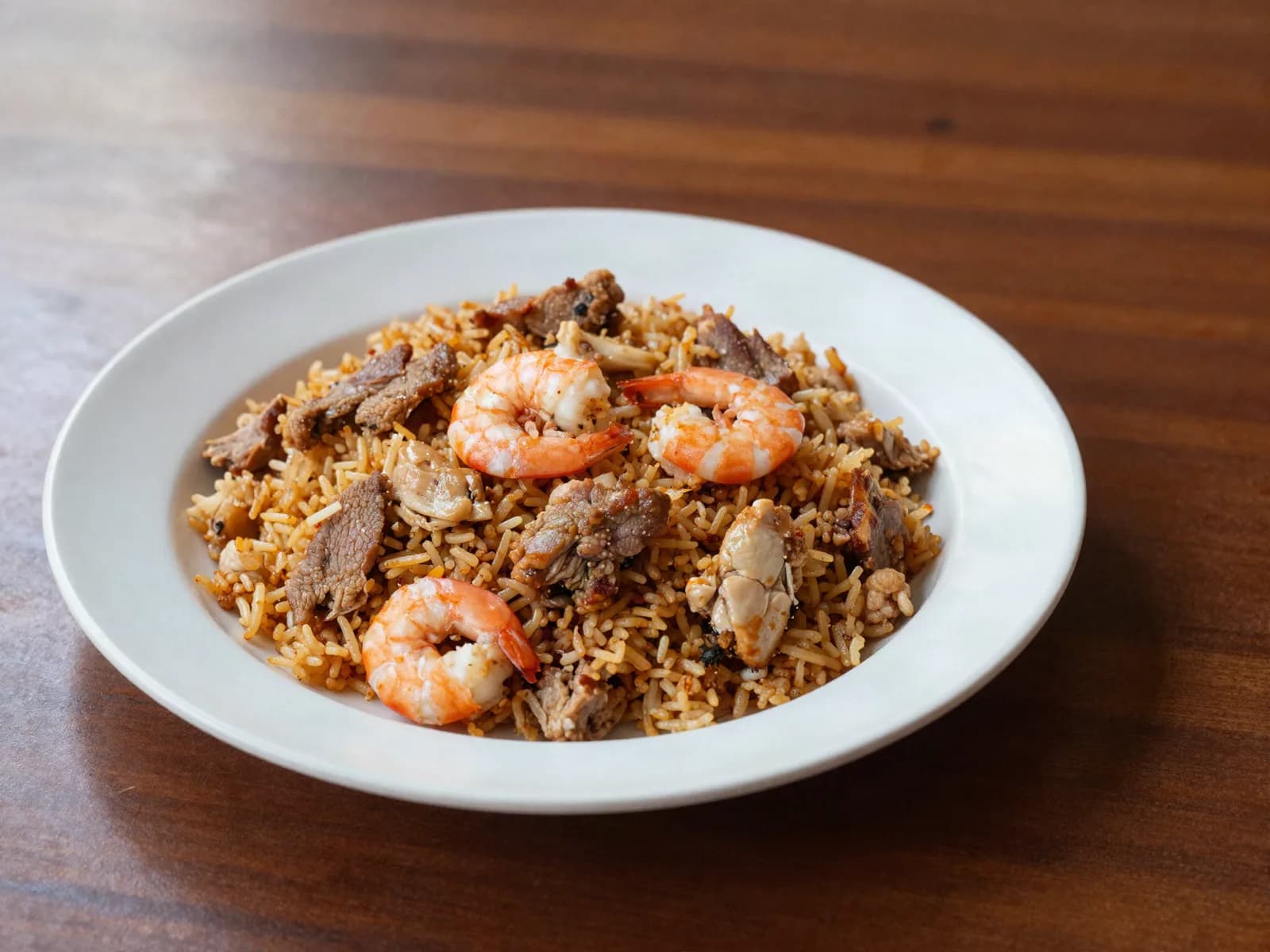 Imagen de referencia de Arroz Cantones: con lomito, pollo, camarón, jamón y olores